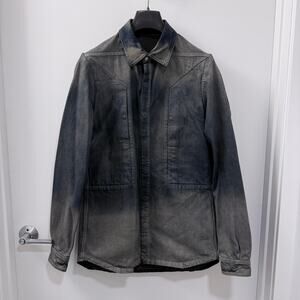 $1,425 NWT Rick Owens Fogpocket Button-down Denim Shirt 46